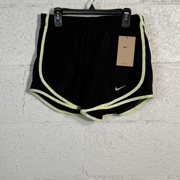 Nike Dri-Fit Tempo Womens Running Shorts black/lime ice small - Picture 1 of 6